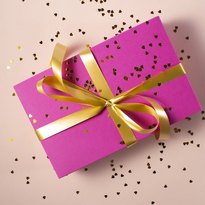 Gift box with ribbon